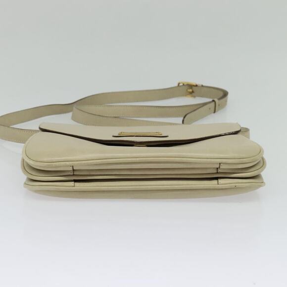 CELINE Shoulder Bag Leather Ivory Gold - Picture 9 of 13